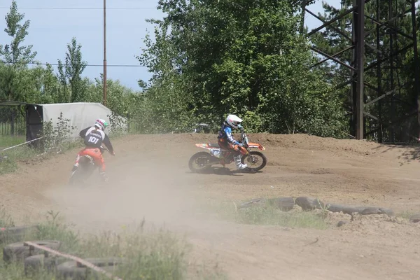 Tyumen Regio Tyumen Rusland Juni 2019 Motorrijders Strijden Eerste Plaats — Stockfoto