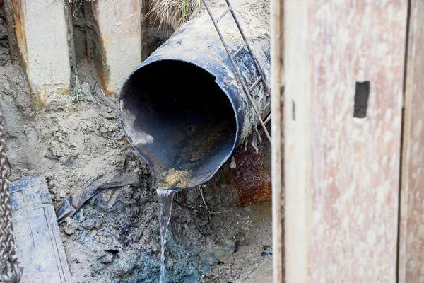 Repair Old Pipes Water Supply Underground Large Size Diameter — Stockfoto