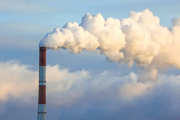 City Chimneys Emit Lot Harmful Substances Smoke — стоковое фото