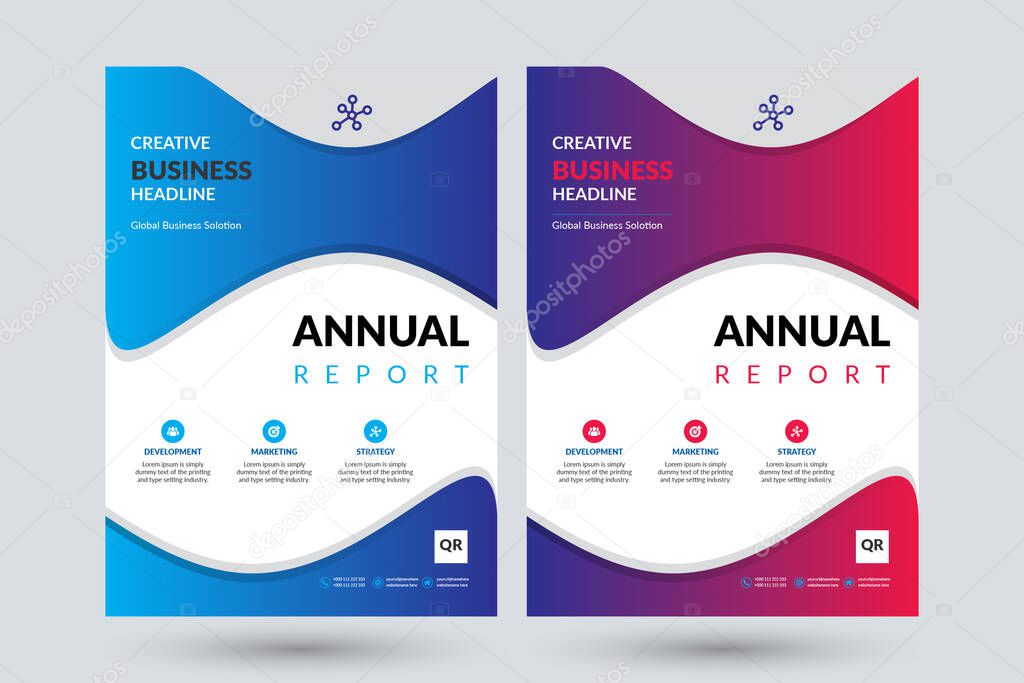 Creative Modern Annual Report Flyer Design Template Use to any Business promotion Purpose