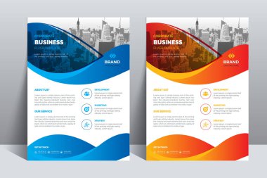 Yaratıcı Modern Kurumsal Flyer Tasarım Şablonu Herhangi bir İşletme Tanıtımına uygundur