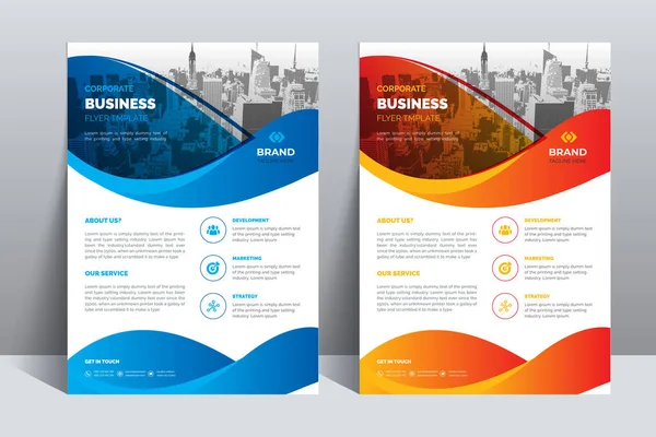 Creative Modern Corporate Business Flyer Design Template Adept Any Business — Stock Vector