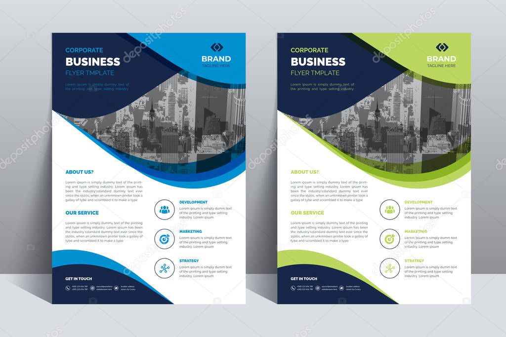 Creative Modern Corporate Business Flyer Design Template adept to any Business Promotion