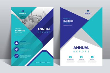 Modern Mavi Yeşil Yıllık Katalog Tasarım Şablonu broşür, poster, kapak, dergi, sunum, portföy, web afişi, vb gibi her türlü proje için yeterli..