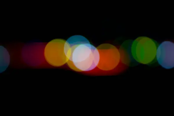 Schwarzer Hintergrund Mit Bunten Lichteffekten Hintergrund Mit Blur Bokeh Effekten — Stockfoto