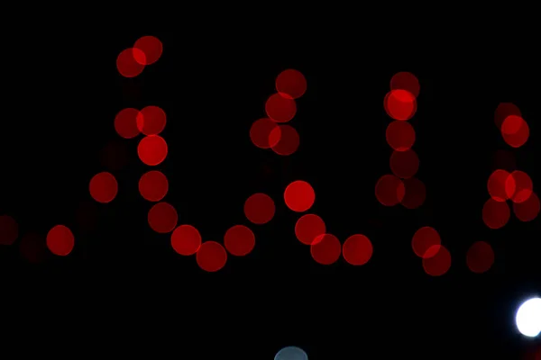 Abstrakte Bokeh Lichteffekte Der Nacht Schwarzer Hintergrund Mit Bunten Lichteffekten — Stockfoto