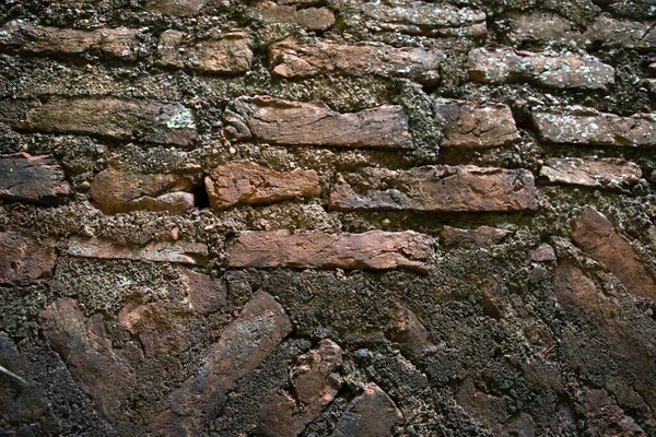 Detailed Close View Old Brick Walls Historical Buildings Background Texture — ストック写真