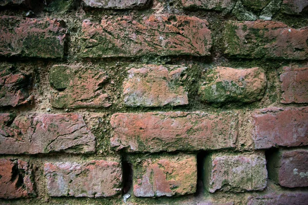 Tarihi Binaların Arka Plan Dokusundaki Eski Tuğla Duvarların Detaylı Görüntüsü — Stok fotoğraf