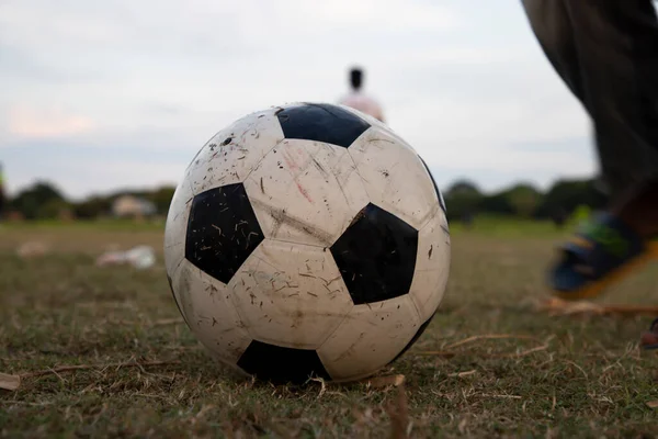 Close-up of A Soccer Ball On the play Ground