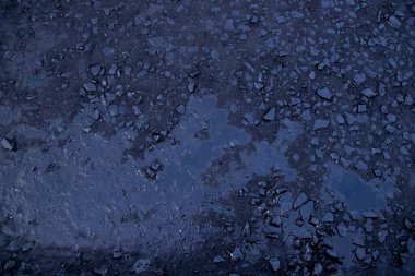 Siyah Raw bitumen mozaik yol taşı dokusu arkaplanı