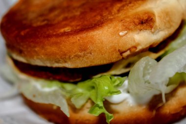 Kahverengi Hintli aloo tikki burger, manzara