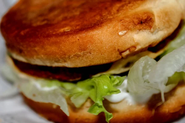 Kahverengi Hintli aloo tikki burger, manzara