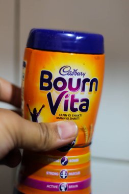 bournvita box, tiny particles of bourn vita biscuits in it, tasty and yummy to eat, can add to milk also
