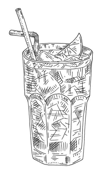Кубинський коктейль для лібрів. Вінтажний притча. Ізольовані на білому — стоковий вектор