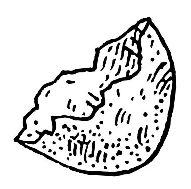 Kırık bıldırcın yumurtası kabuğu. Siyah oymalı vintage vektör