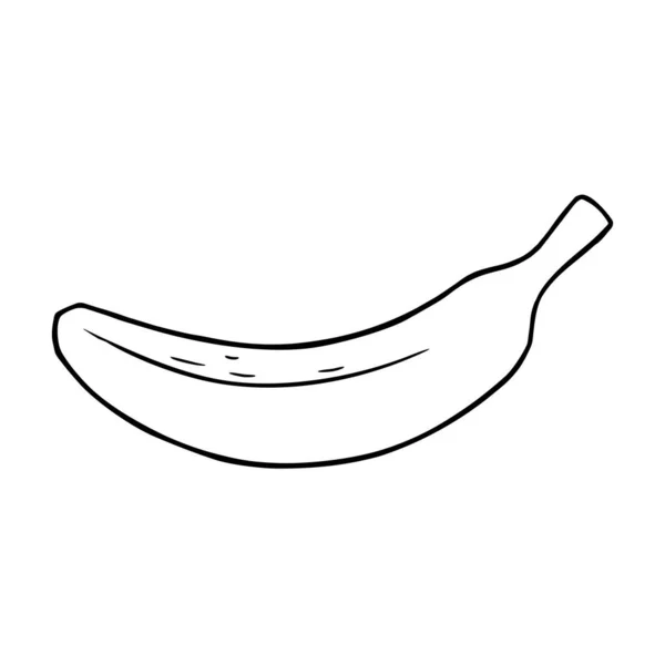 Whole Banana Vector Black Hand Drawn Vintage Illustration Menu Web — ストックベクタ