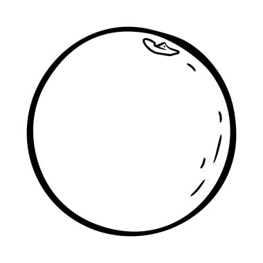 Whole orange. Vector black vintage engraving illustration for menu, poster. Isolated on white background