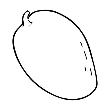 Whole mango. Vector black vintage engraving illustration for menu, poster. Isolated on white background