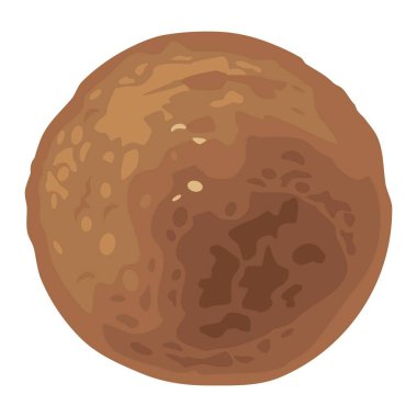 Gulab jamun. Indian traditional food. Vector color realistic illustration. Isolated on white background. Hand drawn design element for menu, poster, web