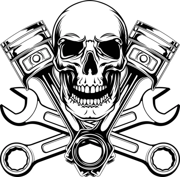 Skull wrench imágenes de stock de arte vectorial | Depositphotos