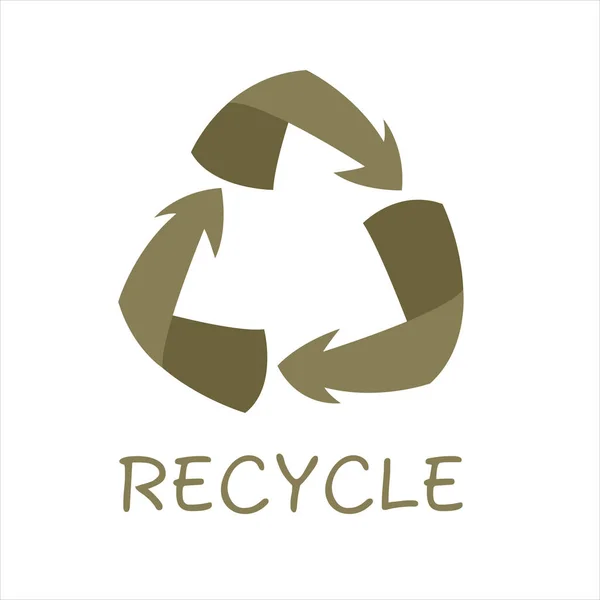Reciclar vector icono. Eco. Ecología. Reutilización del signo — Vector de stock