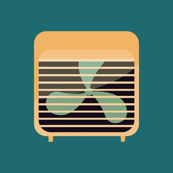 Vector Illustration Fan Electric Fan Icon Modern Vector Ventilator — Stock Vector