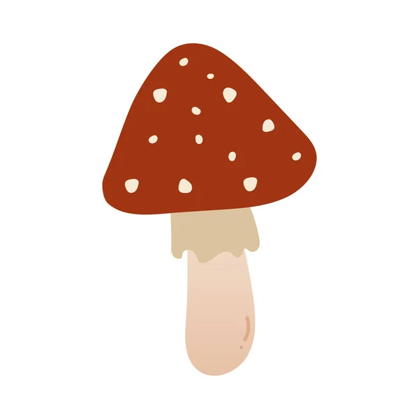 Vector Mushroom Icon Magic Mushroom Illustration Isolated White Background — Vector de stock