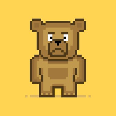 Piksel resim ayı karakteri