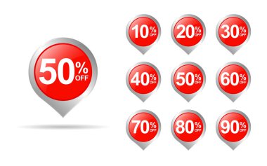 İndirim etiketleri ve satış etiketleri.