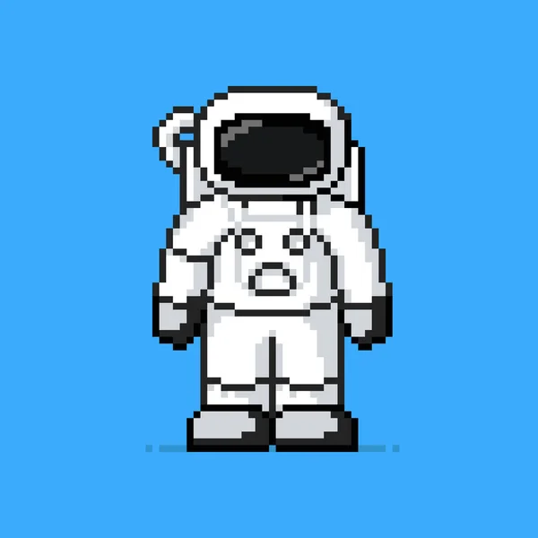 Αστροναύτης Στυλ Pixel Art — Διανυσματικό Αρχείο