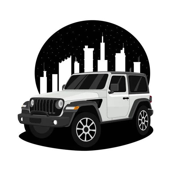 Auta Jeep Wrangler Ilustrace — Stockový vektor