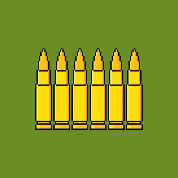 Pistola Bala Pixel Arte — Archivo Imágenes Vectoriales