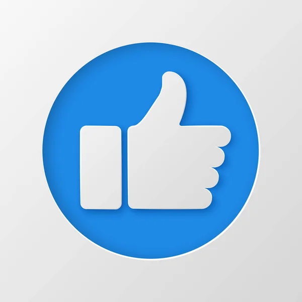 Facebook Lignende Ikon Papir Cut Stil Sociale Medier Ikoner – Stock-vektor