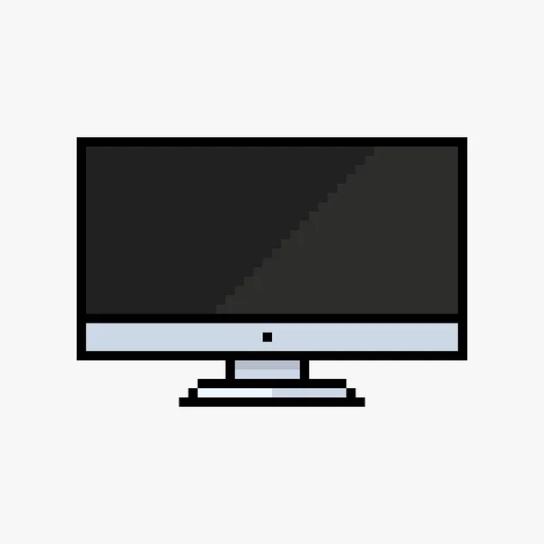 Moniteur Dans Style Pixel Art — Image vectorielle