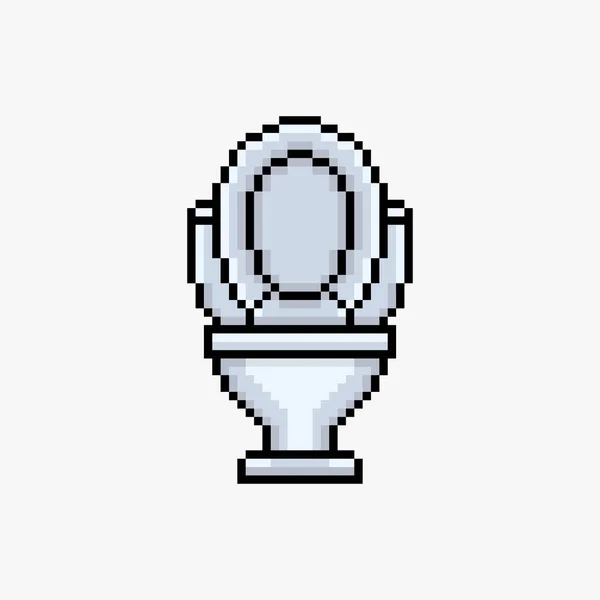 Toilet Bowl Pixel Art — Stock Vector