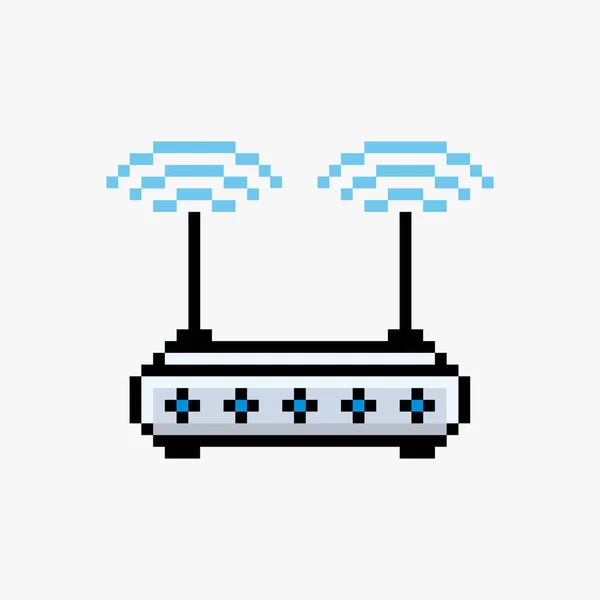 Wifi Router Pixel Art — Stock vektor