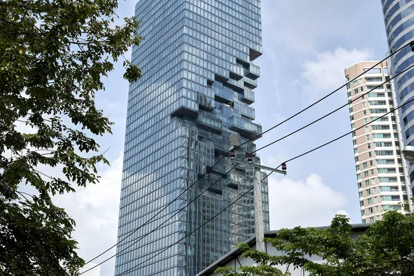 Skycraped Chamado Mahanakhon Com Estrutura Geométrica Bangkok — Fotografia de Stock