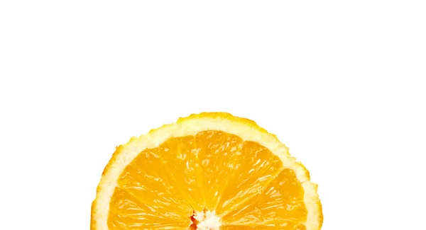 Bannière Avec Oranges Isolées Sur Fond Blanc Espace Copie — Photo