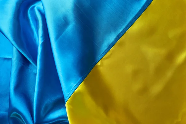 Cores Bandeira Nacional Ucraniana Fundo Betão Cores Amarelas Azuis Ucrânia — Fotografia de Stock