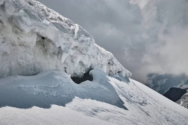 Escalade Kazbek Géorgie Piste Jusqu Sommet Nature Des Montagnes Caucase — Photo