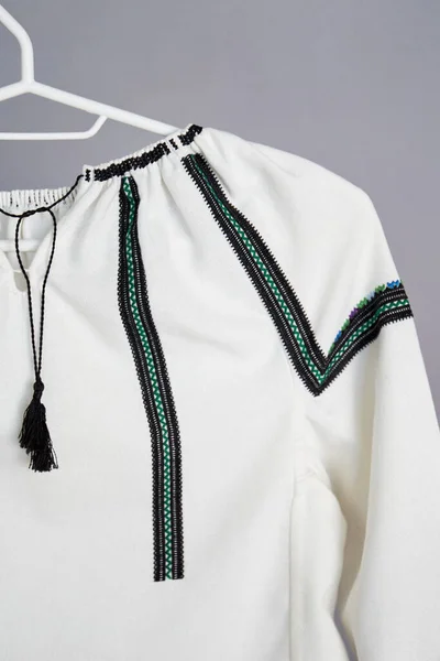 Traditional Ukrainian Clothing Borshiv Region Traditional Ukrainian Needlework Linen Ukrainian — 스톡 사진