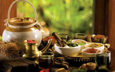 Ayurvedik tıp. Doğal bitkisel şifa.