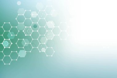 Yapı molekülü ve iletişim. DNA, atom, nöronlar. Tasarımınız için bilimsel bir kavram. Noktalarla birleştirilmiş çizgiler. Tıp, teknoloji, kimya, bilim geçmişi. Vektör illüstrasyonu