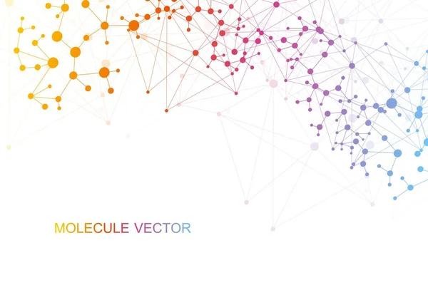Molécula Estructura Comunicación Adn Átomo Neuronas Concepto Científico Para Diseño — Archivo Imágenes Vectoriales