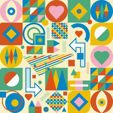 Paketleme, kumaş, arkaplan ve diğer ürünler için geometrik soyut dikişsiz kiremit deseni.