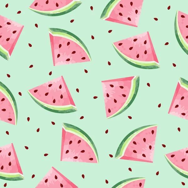 Karpuz dilimleri ve çekirdekli vektörsüz desen
