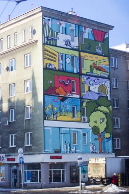 old town street, street art in Warsaw