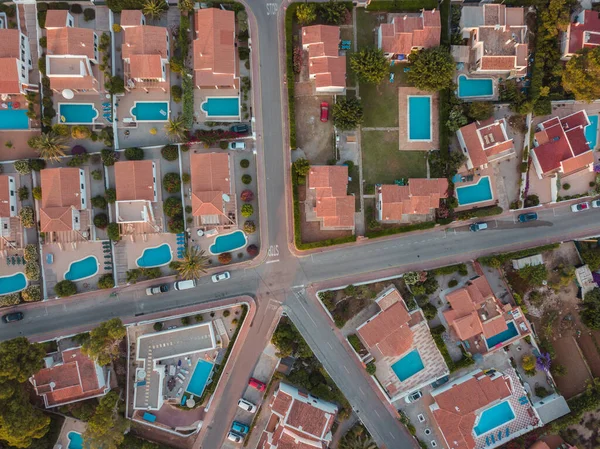 İnsansız Hava Aracı Havuz Evleri İspanya Balear Adası Menorkası