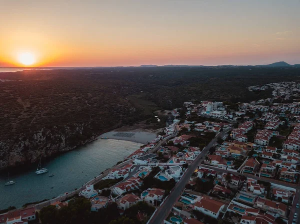 İnsansız Hava Aracı Havuz Evleri İspanya Balear Adası Menorkası