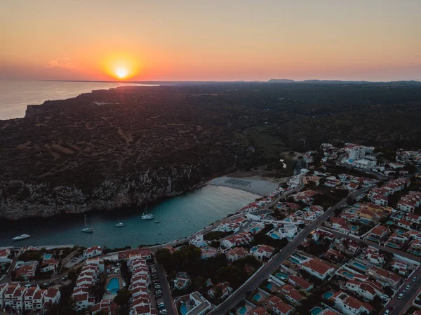 İnsansız Hava Aracı Havuz Evleri İspanya Balear Adası Menorkası